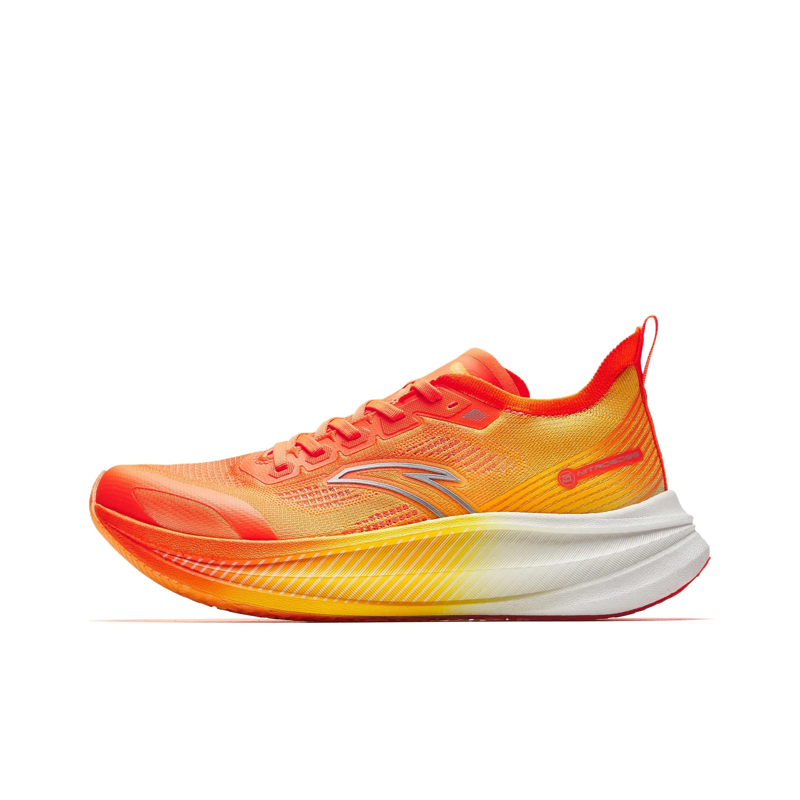 ANTA Амортизация Устойчивость к истиранию Дышащий Низкий Топ Полная длина Карбоновая плита Беговые кроссовки Мужской Желтый Оранжевый