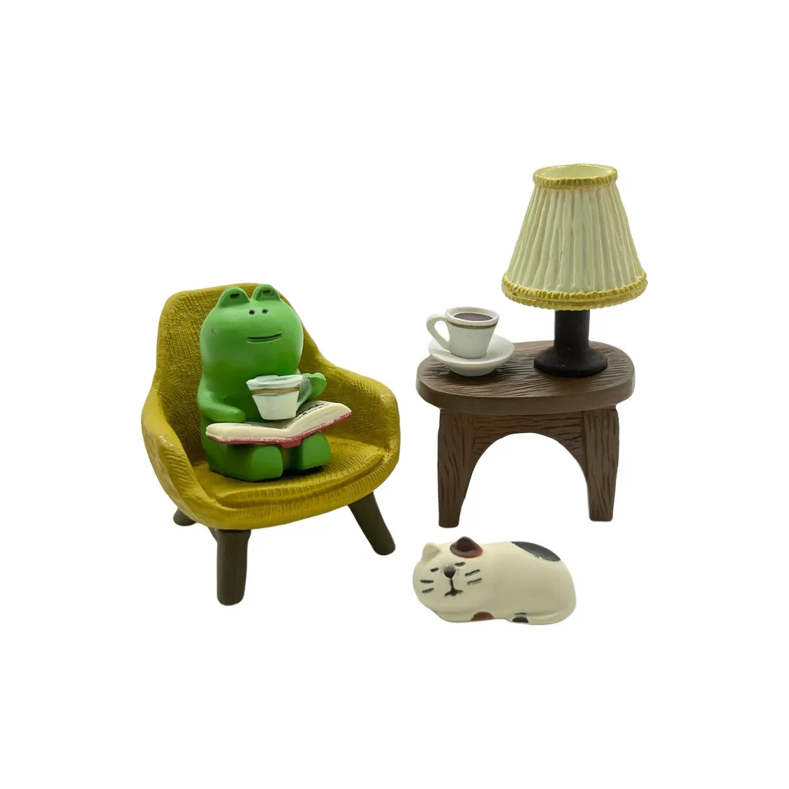 A Little Tide To Play Мини Kitten Frog Drinking Coffee Настольная лампа Trend Основанные Продукты