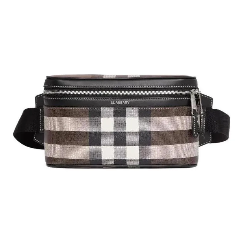 Burberry Cube Leather Cubic Bag Sling Bag Crossbody Bag Fanny Pack Unisex Dark Umber/Gray/Black
