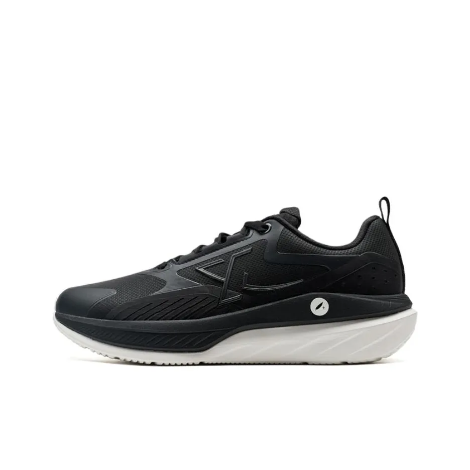 XTEP Cloud DC Anti Slip Wear Resistant Low Top Casual Running Shoes Men's Black White