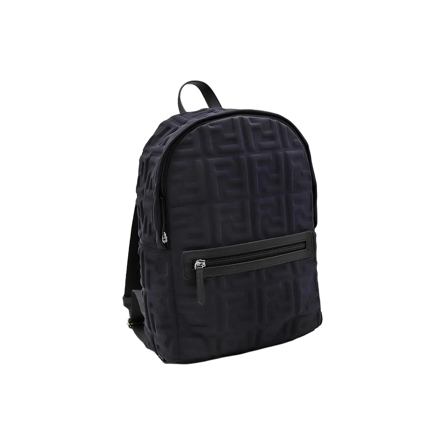 FENDI Nylon With Calfskin Backpack Kids' Black