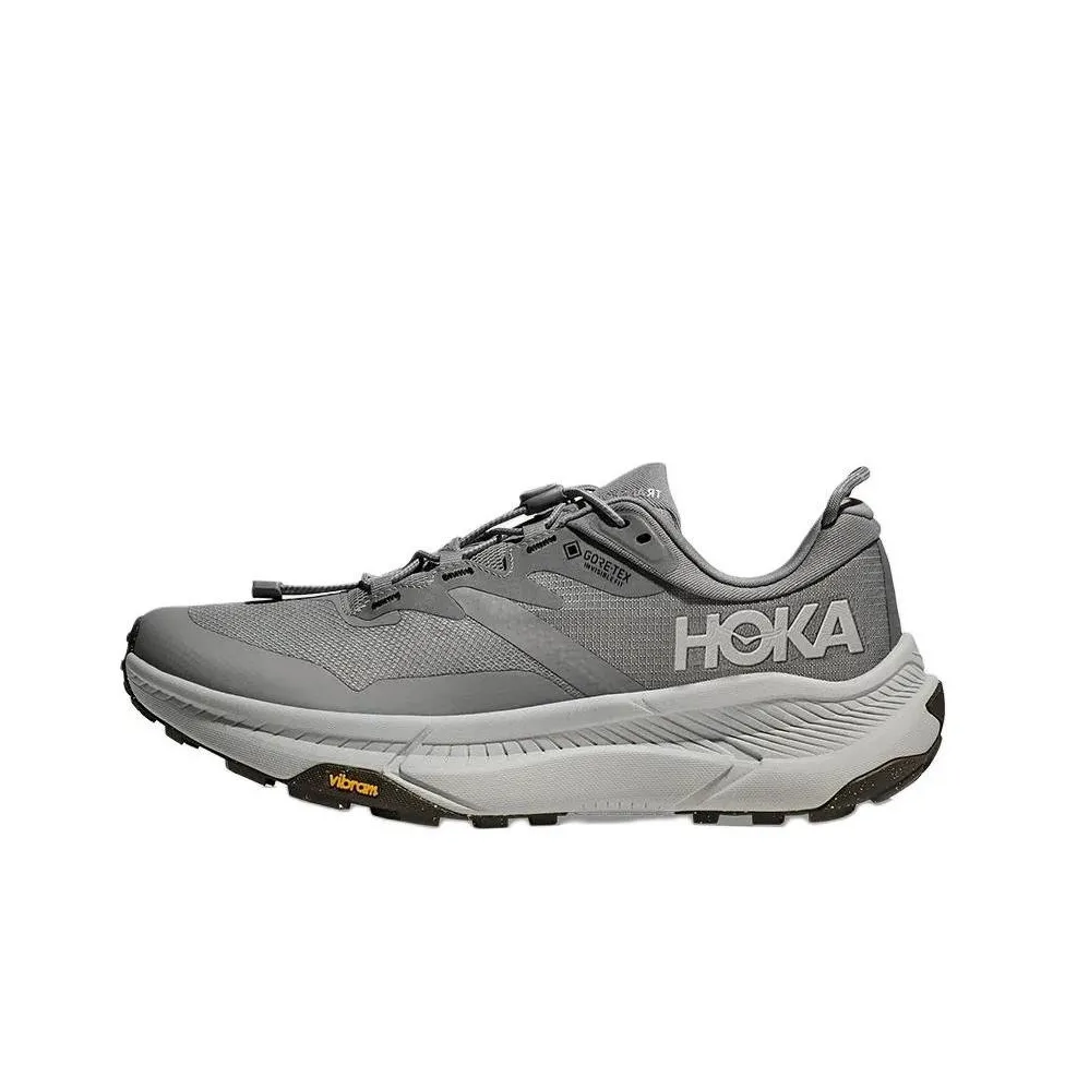 HOKA ONE ONE Transport Водонепроницаемый и Износостойкий Низкий Топ Беговые кроссовки Мужские Серые