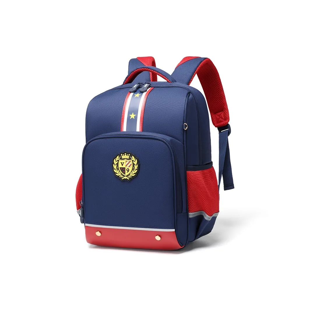 V.NINE Полиэстер Синтетическая кожа Рюкзак Студенческий Рюкзак Большой Kids Морской синий