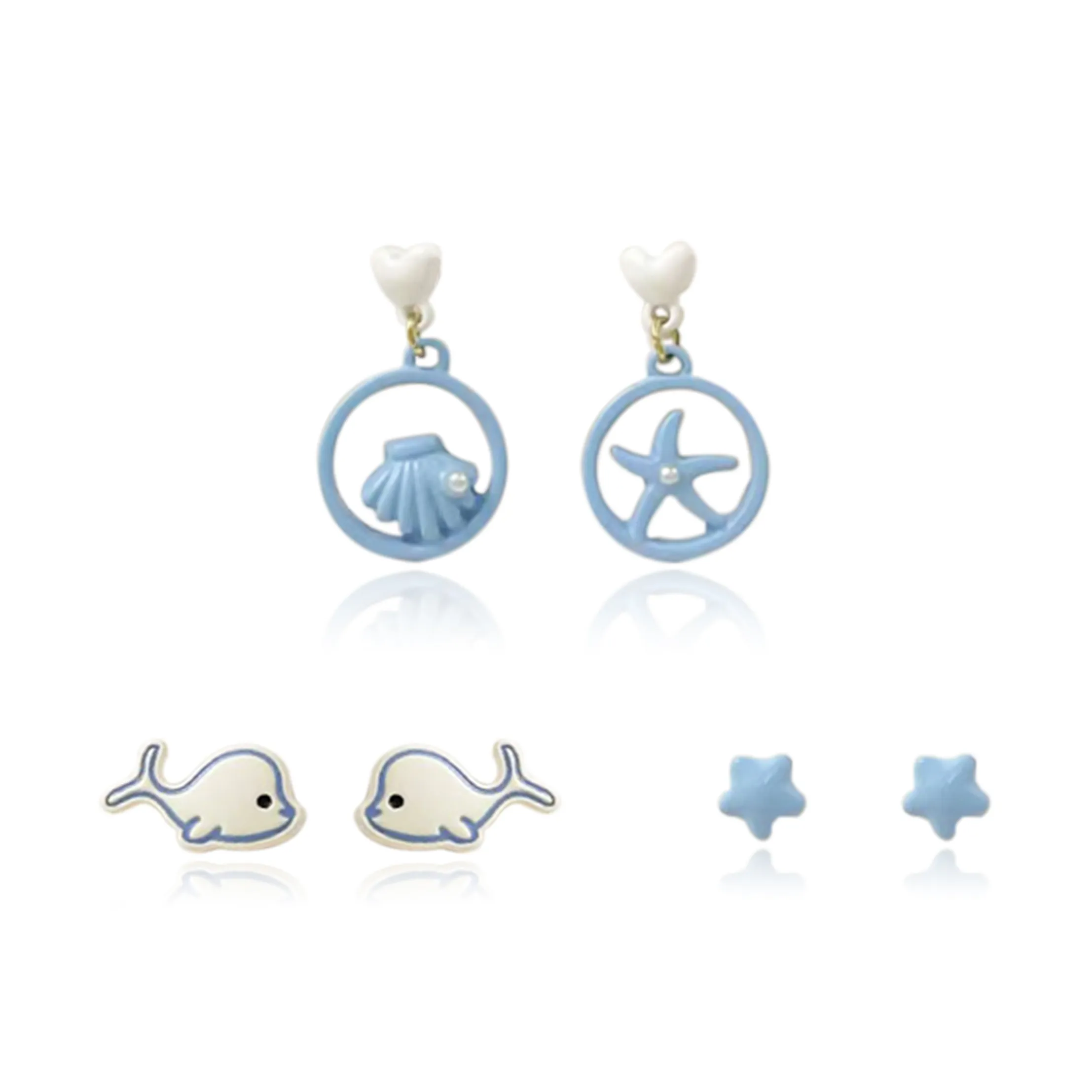 DVNRR Сплав Серьги-гвоздики Женские