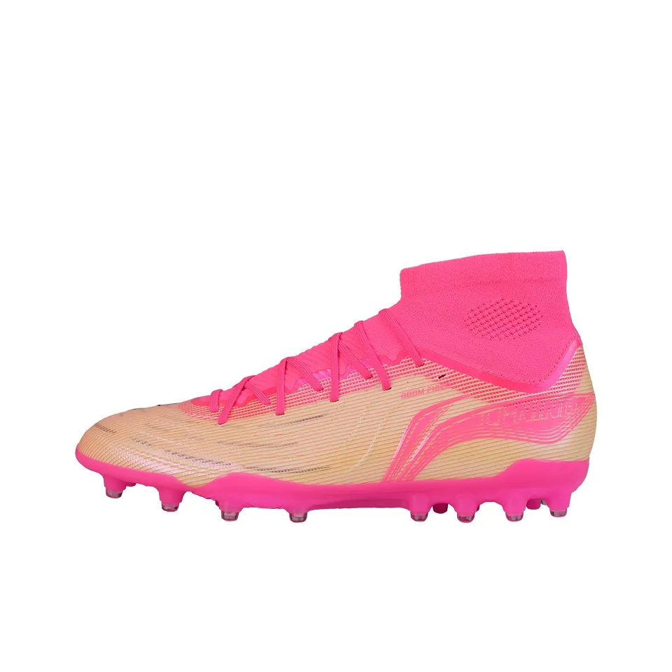 LINING TF Шипы Твердый грунт Искусственные шипы Shock Absorbers Устойчивые к истиранию футбольные бутсы Мужские Розовые
