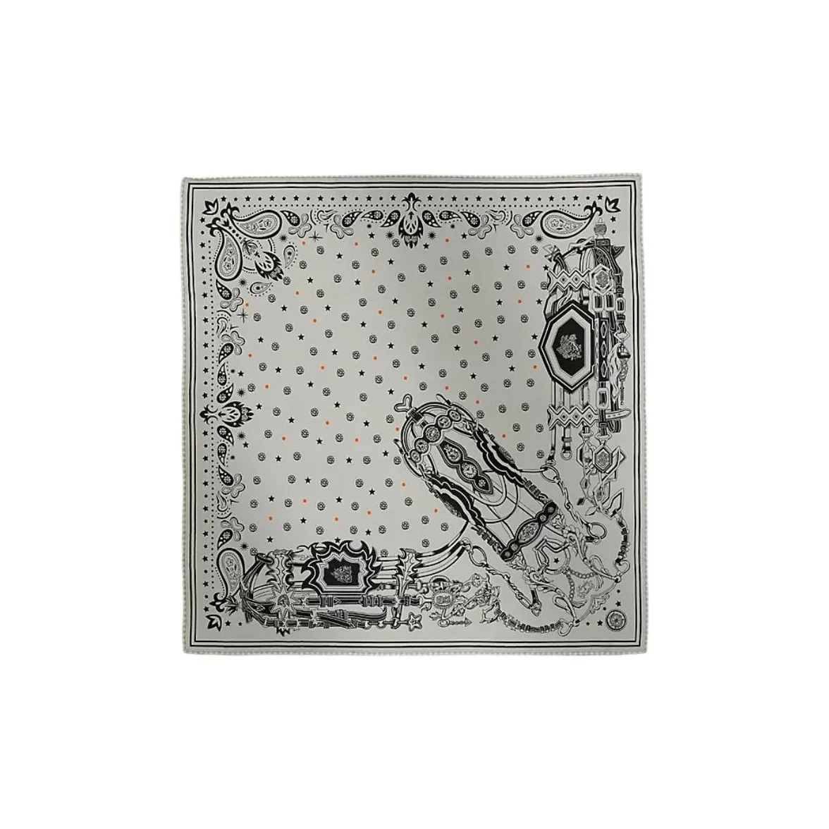 HERMES Шелковые шарфы Женские Серый