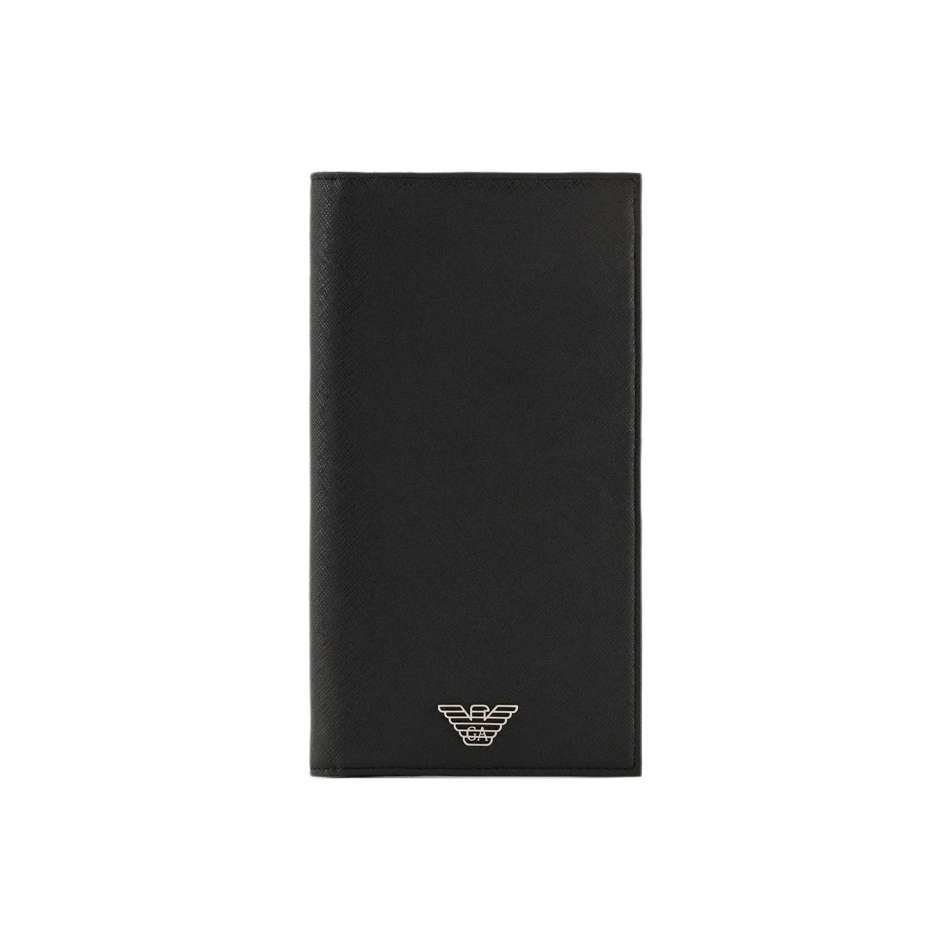 GIORGIO ARMANI Recycled Leather Wallet Large Size Men's Black