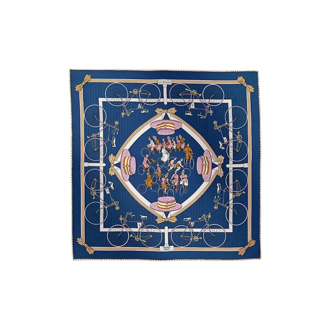 HERMES Шелковые шарфы Женские Синий