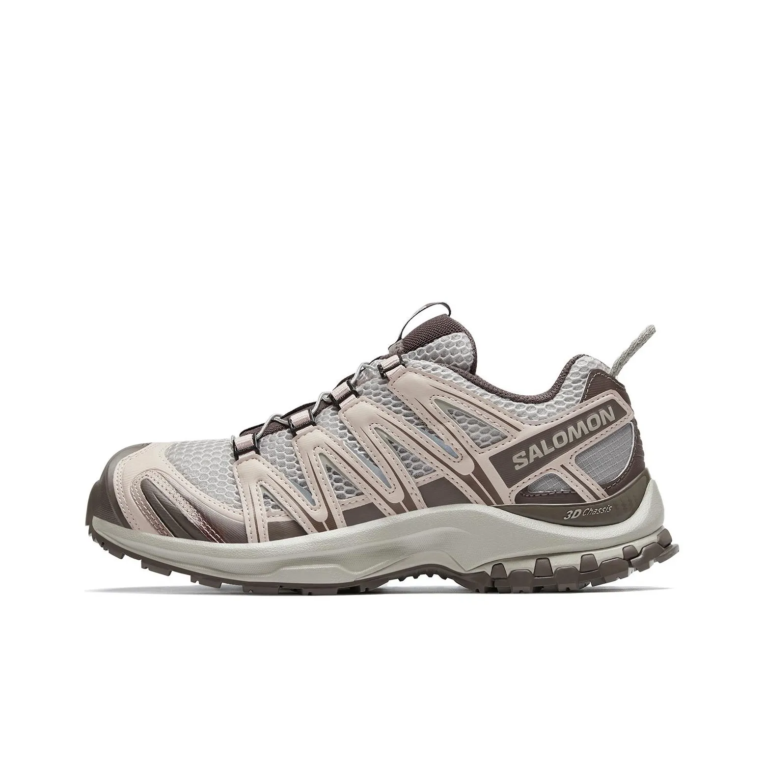 SALOMON XA PRO 3D Abrasion Resistant Low Top Hiking Shoes Unisex Silver Gray Cloud Iron Gray Tranquil Purple