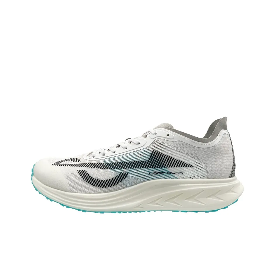 LOOP BURN Full Length Nylon Composite Fiber Plate Casual Training Racing Running Shoes Unisex Cloud Stream White