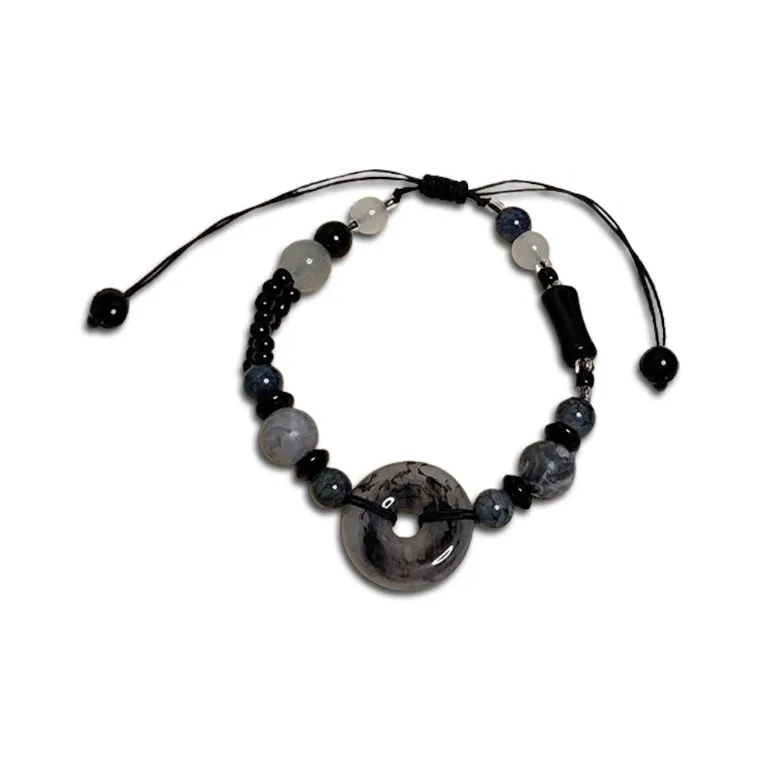 LuluCanaan Цветное стекло Нефритовые браслеты Унисекс