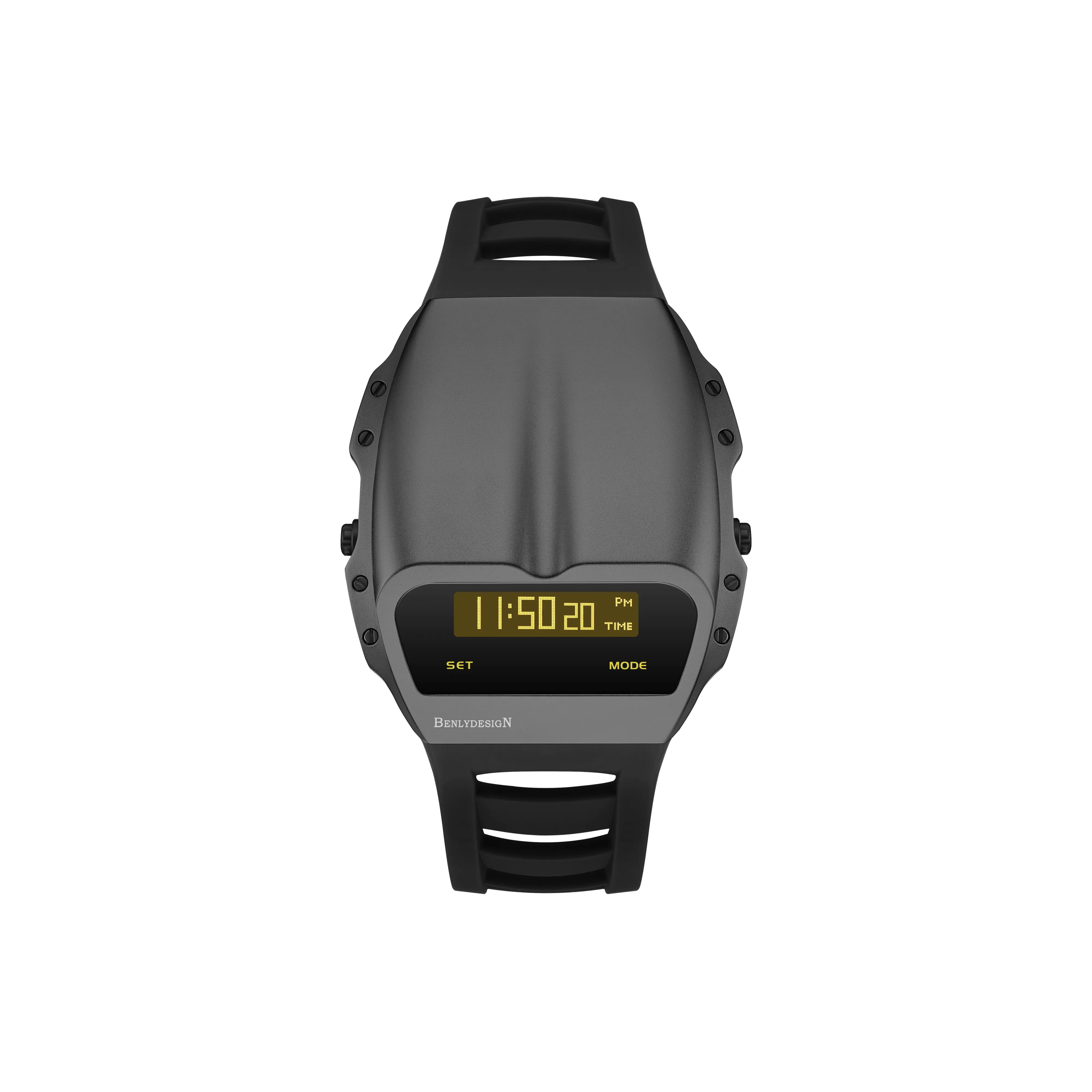 IB BENLYDESIGN X70702G3 Электронный механизм Силиконовый ремешок Часы Мужские Желтый циферблат часов