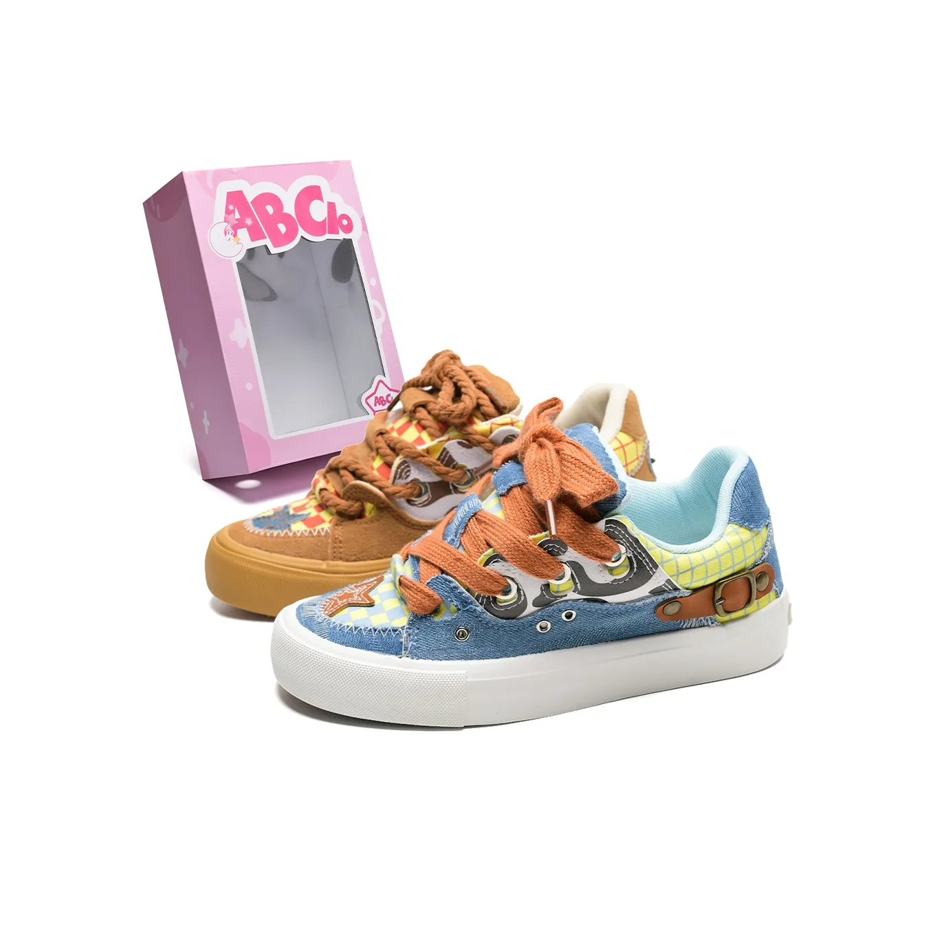 ABCIO Slip-Resistant Cushioning Low-Top Skateboard Shoes Unisex