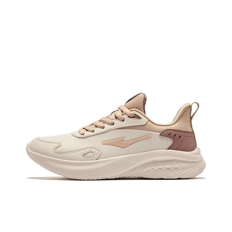 Erke Cushioning, Slip Resistant, Abrasion Resistant, Waterproof Low Top Running Shoes Women's Eggnog Gray Oat