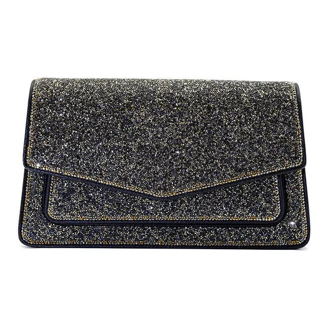 URANOLITH Cow Split Leather Envelope Bag, One Shoulder Crossbody, Clutch Medium Size Women's Shimmering Gold