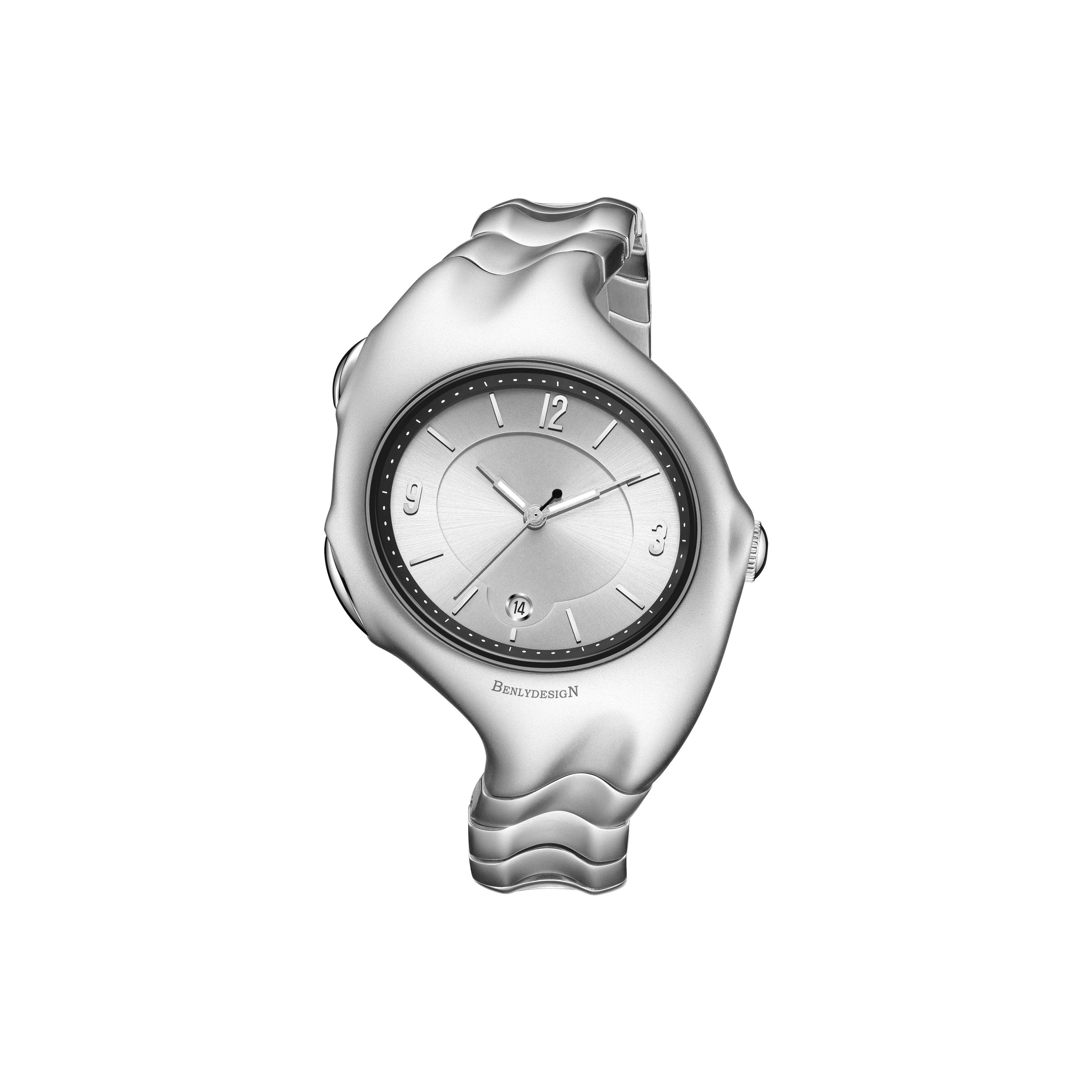 IB BENLYDESIGN Irregular Shape Retro Y2K Watch X51001S1 Кварцевый механизм Часы Унисекс Белый циферблат