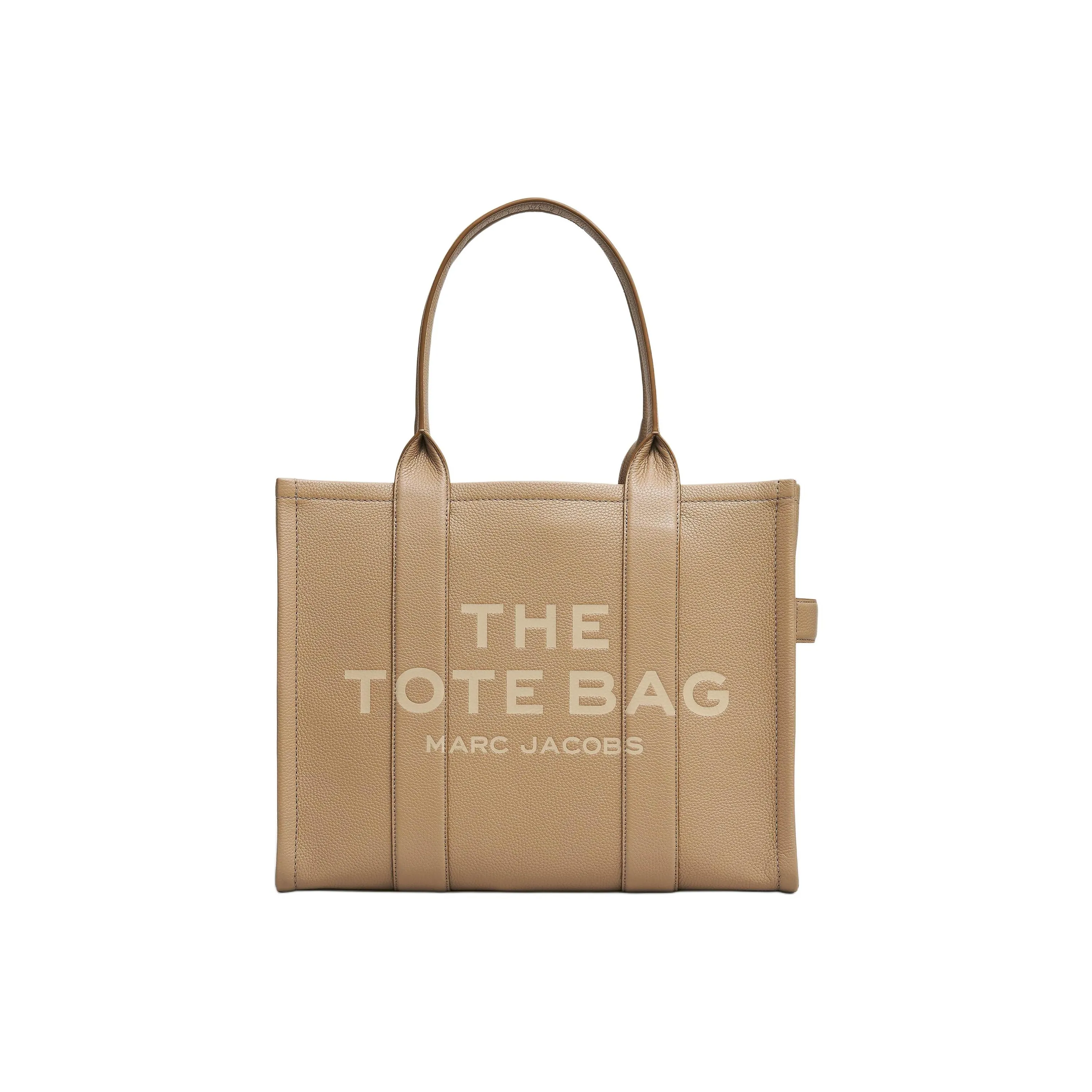 MARC JACOBS Full Grain Leather Tote Bag Shopping Bag Shoulder Bag Handbag Large Size Women's Brown