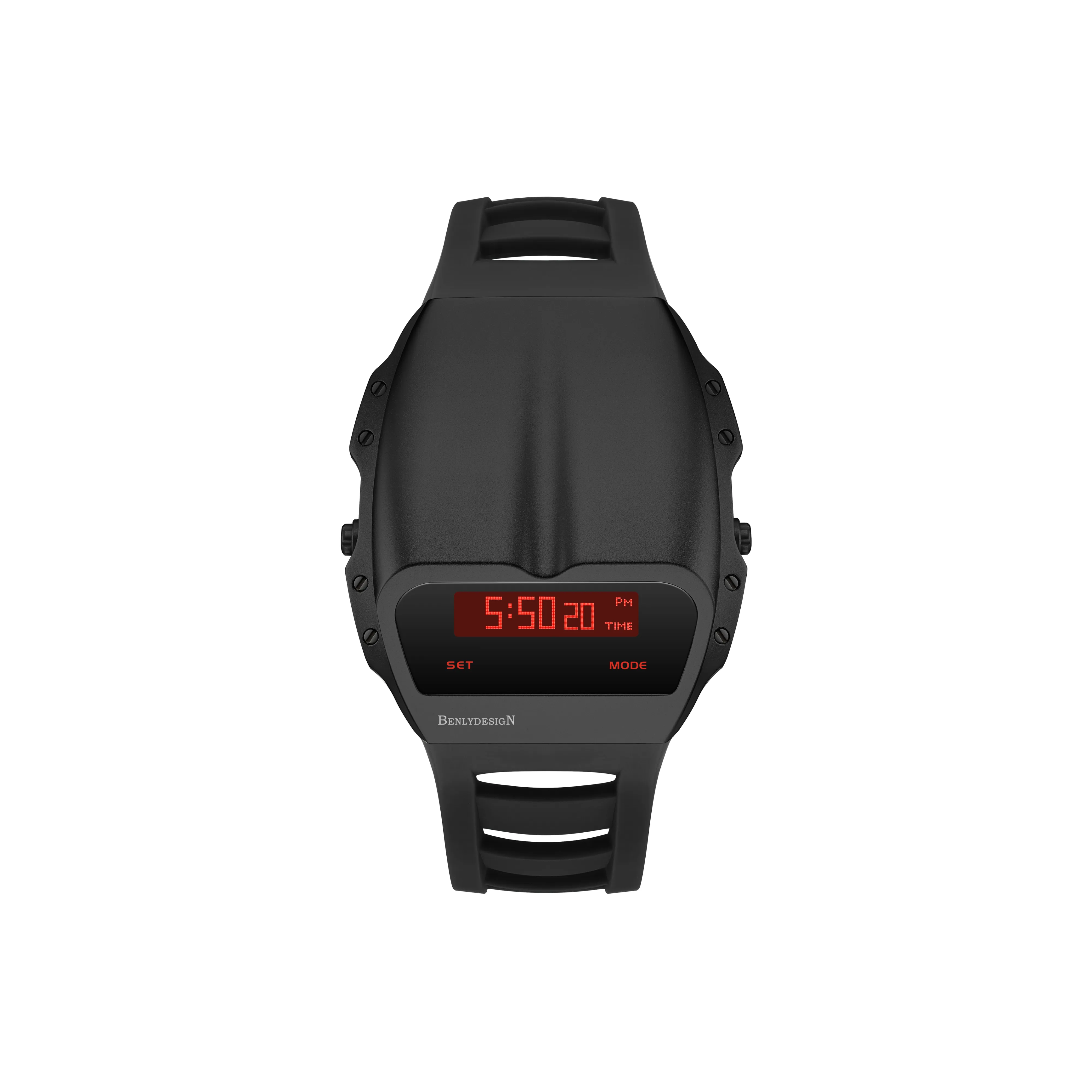 IB BENLYDESIGN X70803G3 Электронный механизм силиконовый ремешок часы для мужчин красный циферблат