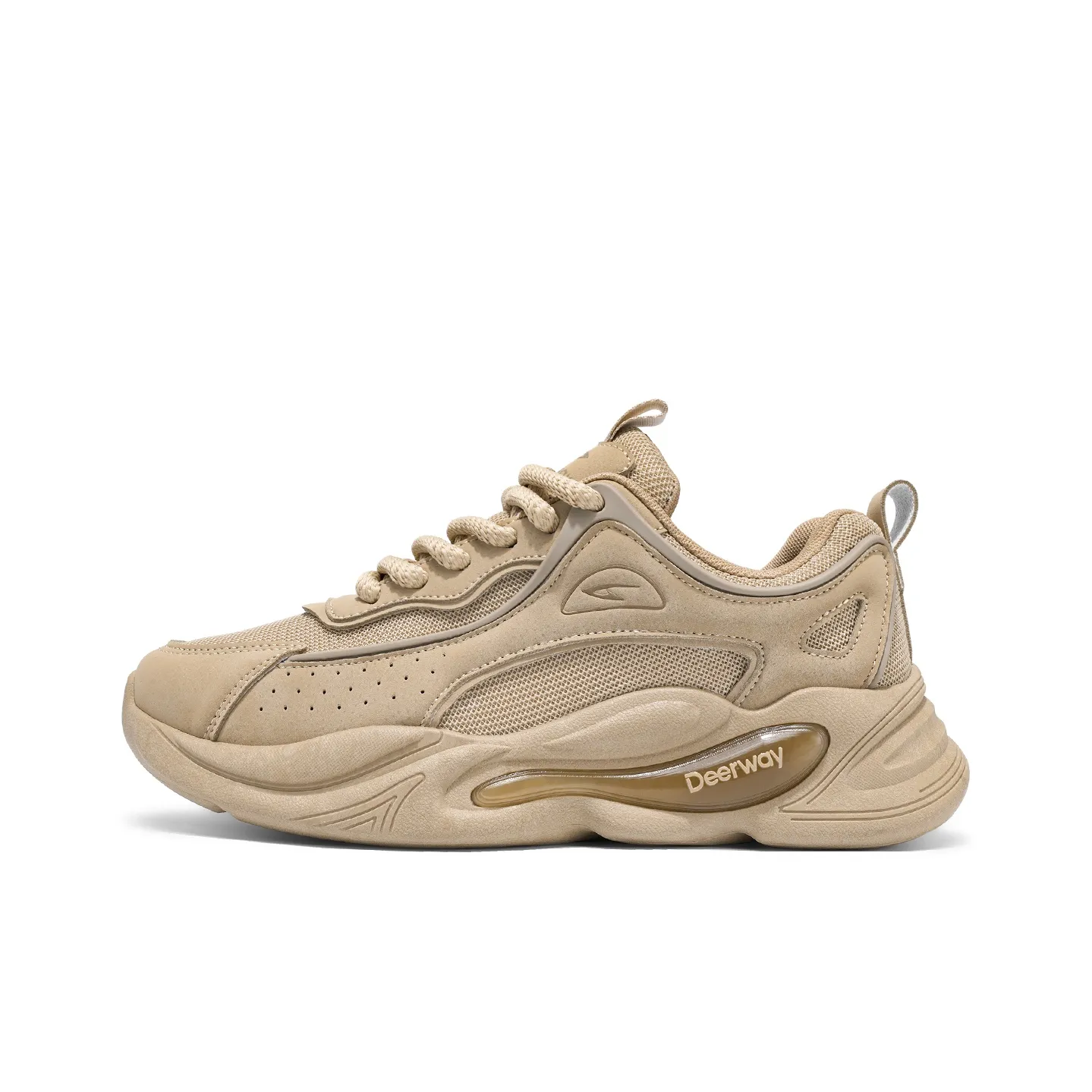 DEERWAY Амортизаторы Slip-resistant и устойчивые к истиранию Низкий топ Мужские массивные кроссовки