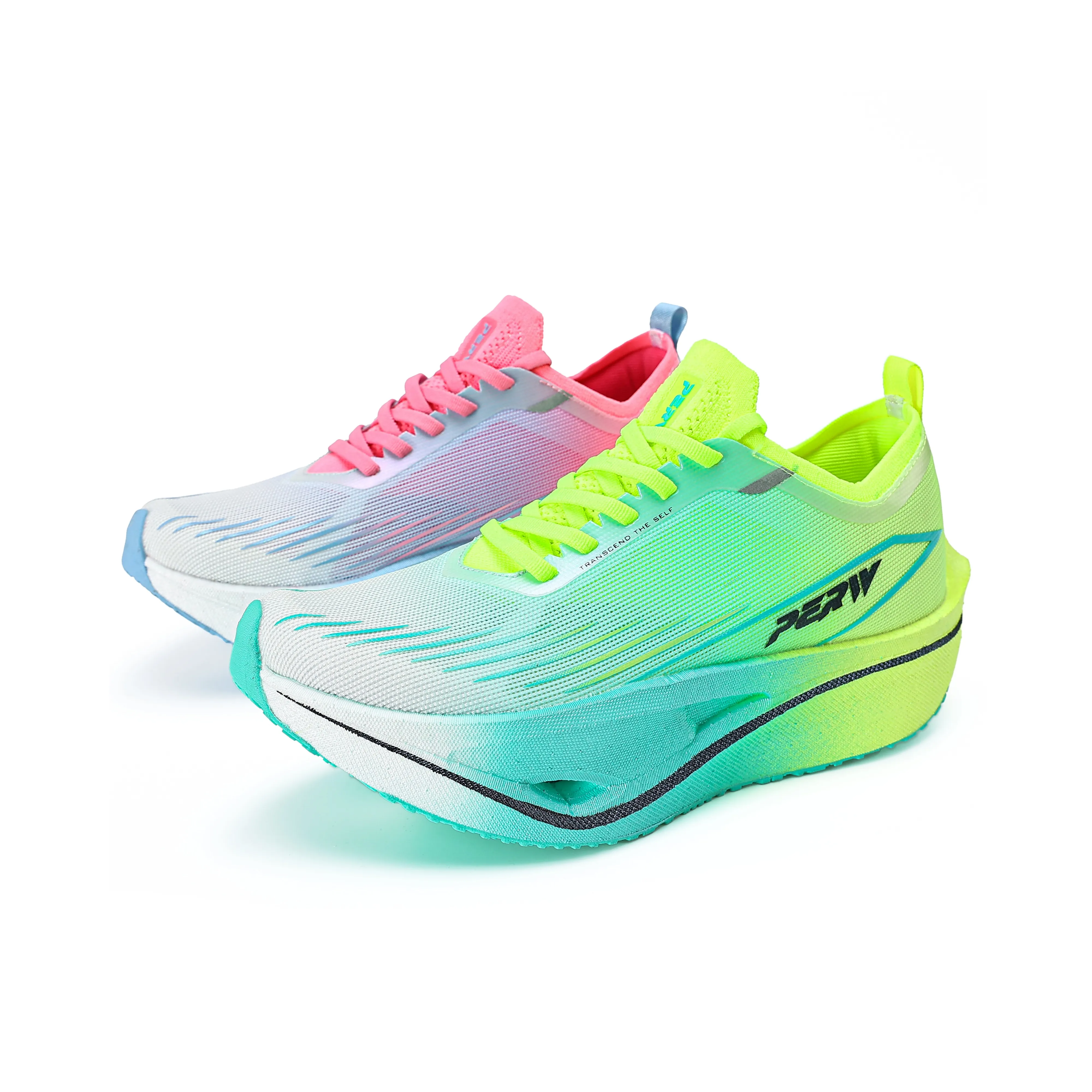 PERW Низкий топ из подлинной углеродной плиты беговые кроссовки унисекс несоответствующие цвета Аврора Найт