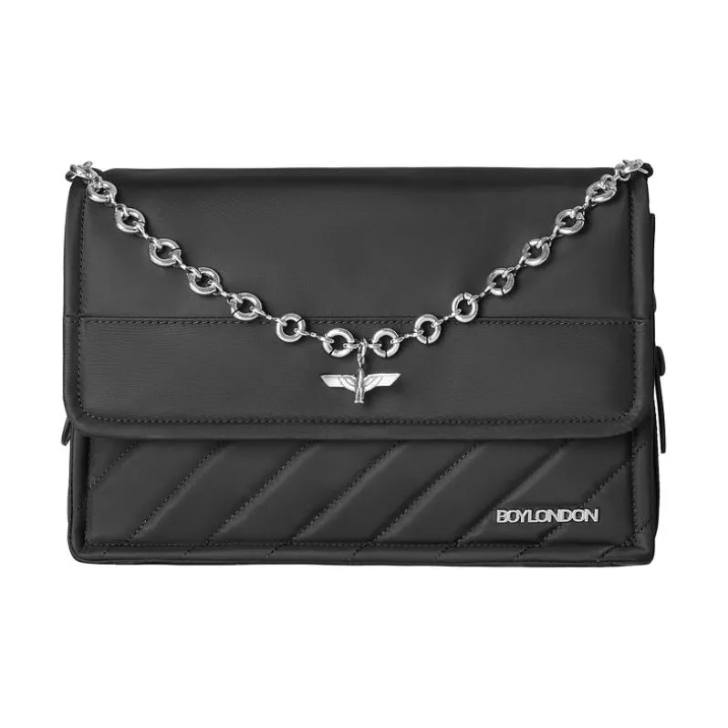 Boy London Fabric Crossbody Bag, Shoulder Bag Medium Size Men's Black