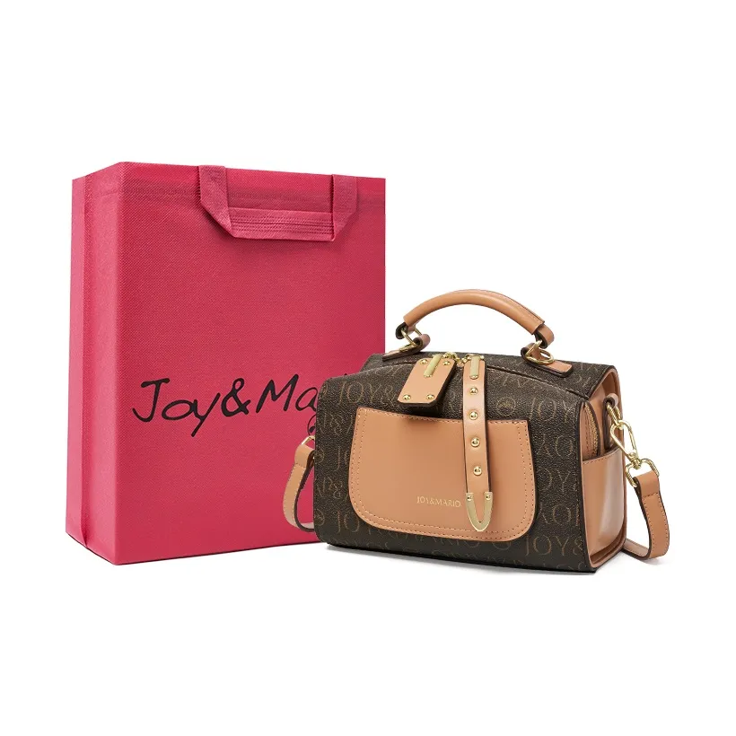 Joy Mario Сумка из ПВХ с синтетической кожей Бостонская сумка Сумка через плечо Сумка на плечо Сумка среднего размера Женская