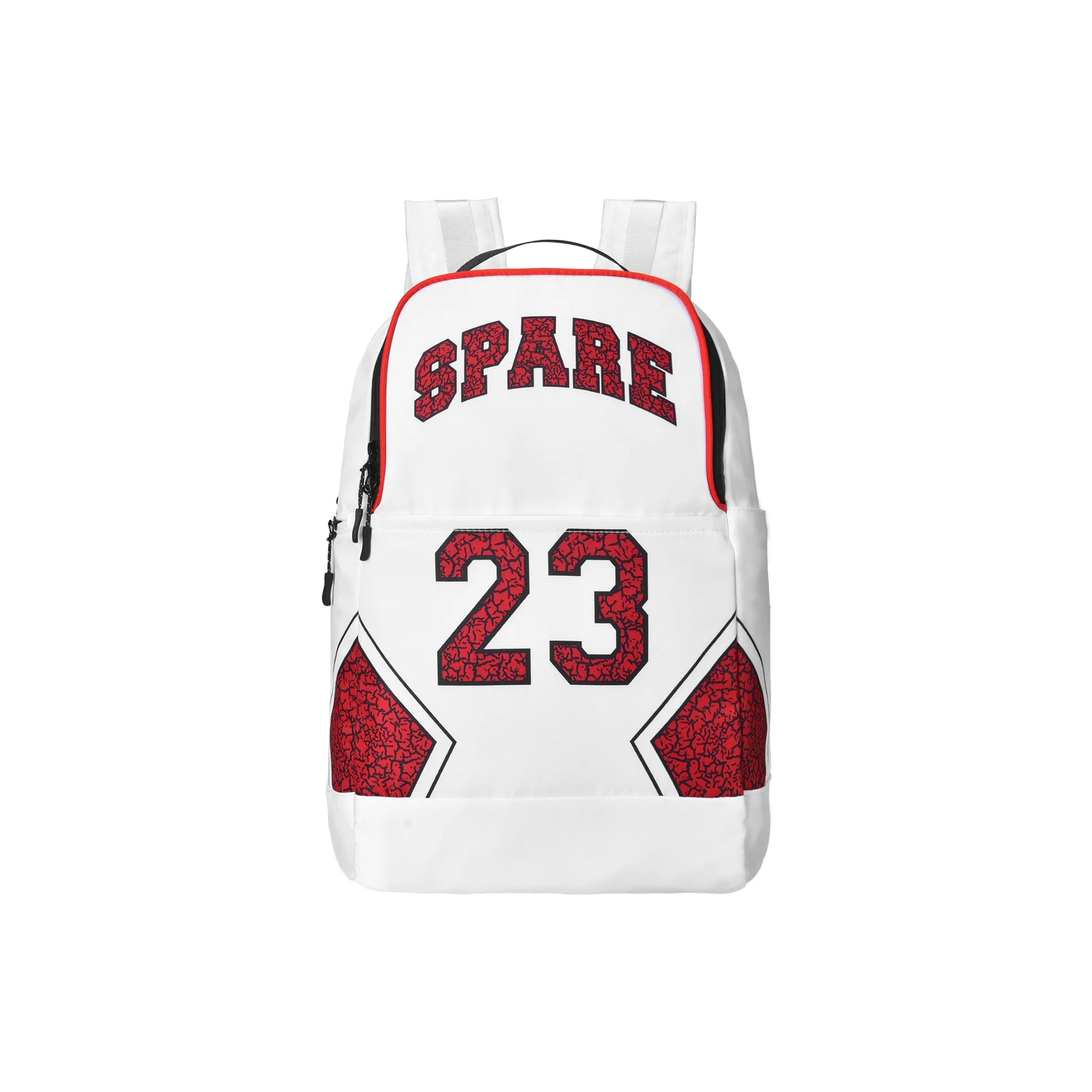 Spare No Pains. Polyester Backpack Regular Unisex White
