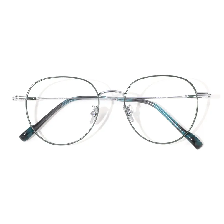 RUOYUN Чистый титан Нерегулярная форма Оправы для очков Женские Песочный Зеленый Черный Мерцающее серебро Розово-золотой