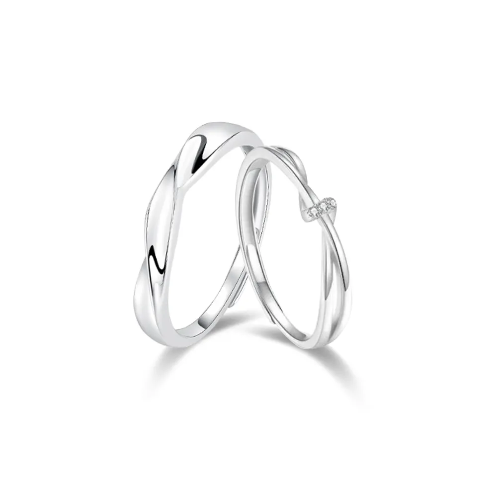 CANHUI Сплав Interwoven Любовь Парные кольца Унисекс