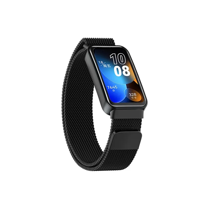 FZRT Strap Huawei Compatibility Stainless Steel Material Metal One Piece Quick Release Milanese Steel Band