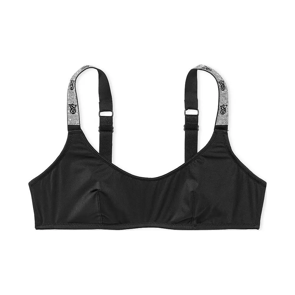Victoria's Secret Very Sexy SHINE Ремень Scoop Bralette Черный Бюстгальтер Женские Черный