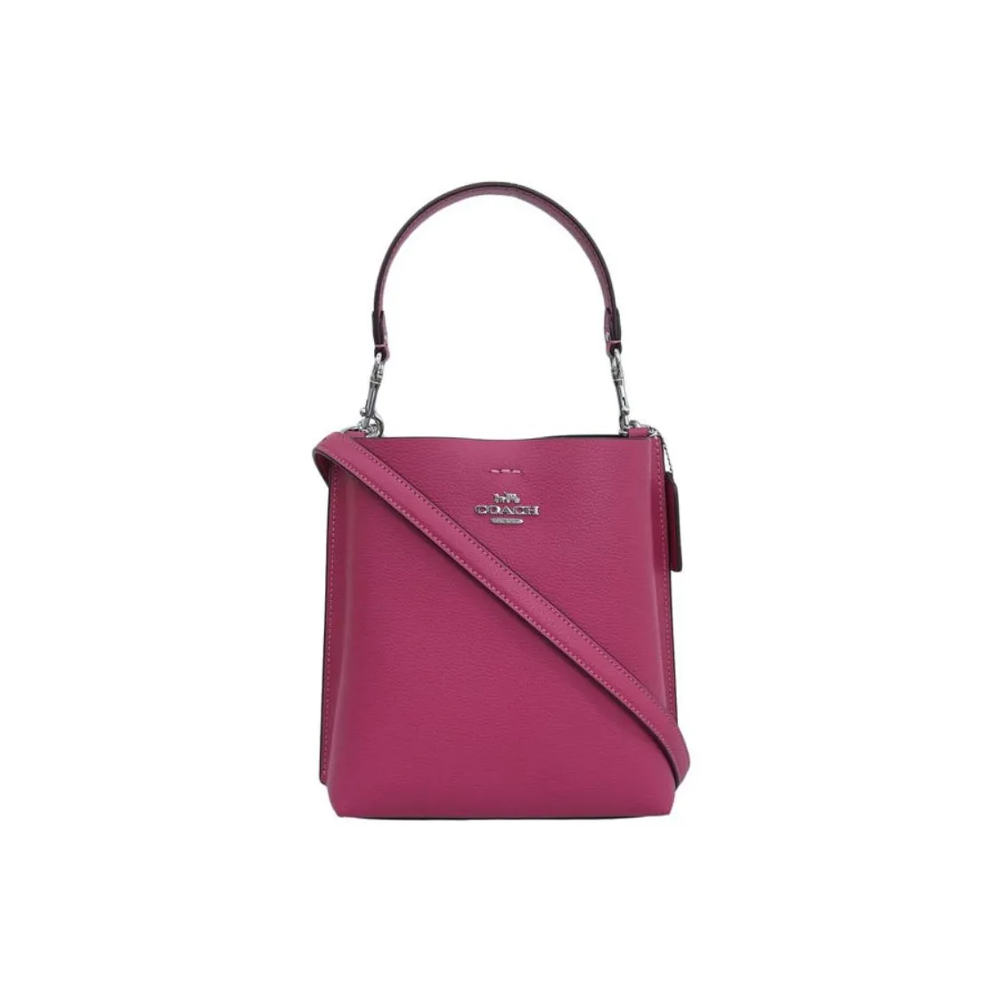 COACH Mollie Кожа Ведрообразная Сумка Сумка Сумка через плечо Сумка через плечо Женская Фуксия