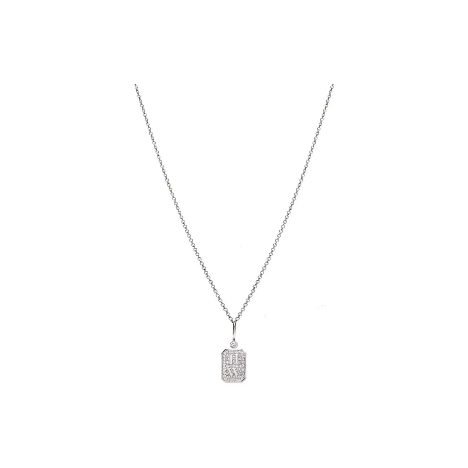 HARRY WINSTON Platinum Diamond Necklaces Women's