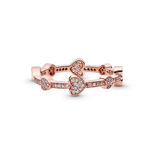 Pandora Copper-Silver Alloy Rings Women's Rose Gold