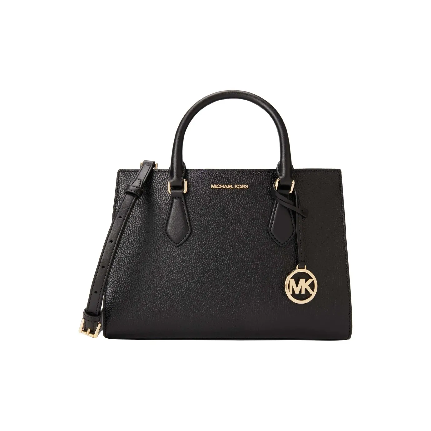 MICHAEL KORS Коровья кожа с искусственной кожей сумка-тоут через плечо среднего размера женская черная