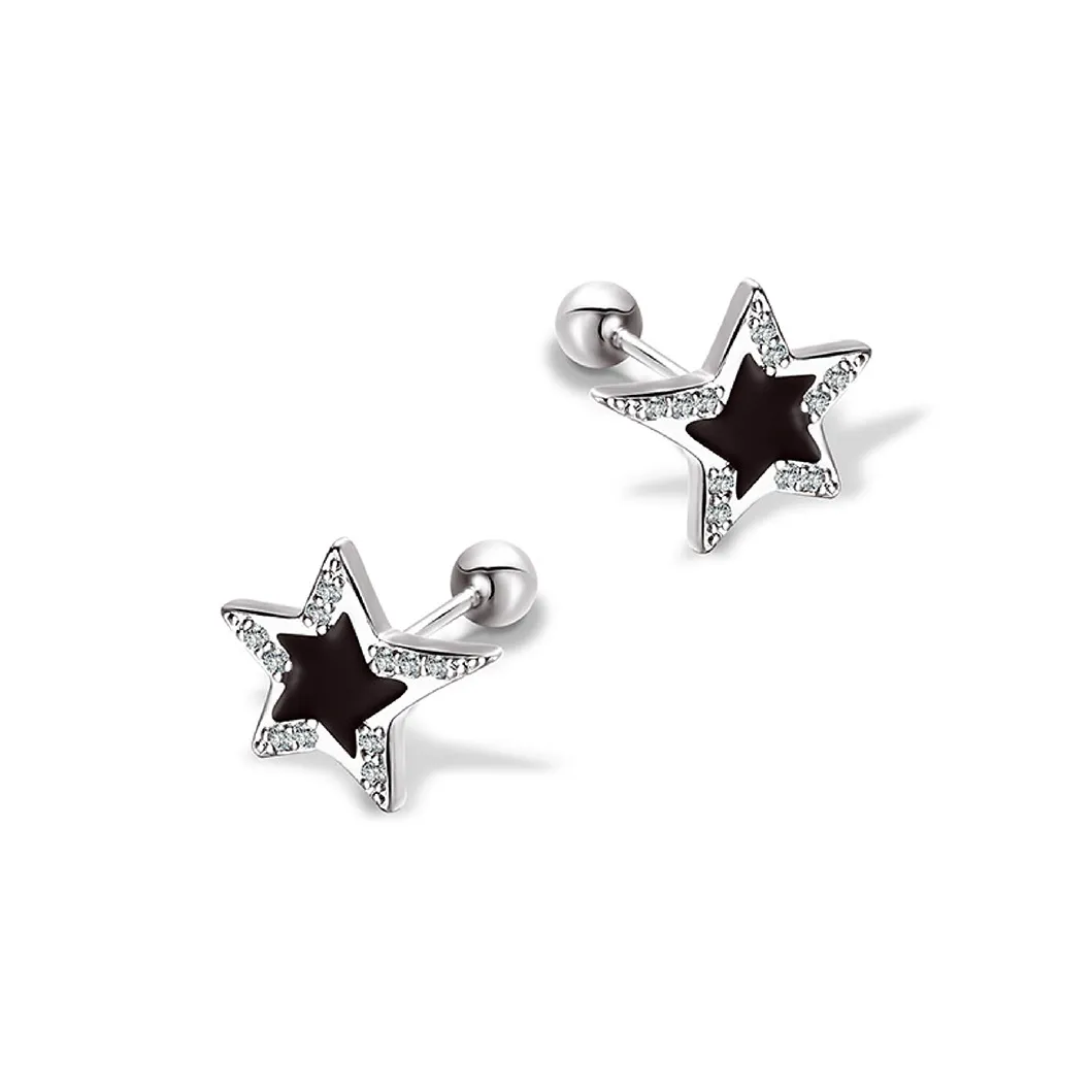 CARAT'S DIARY Эмаль Серьги-гвоздики Girlfriend Love Confession Подарочный набор для Женских Женских