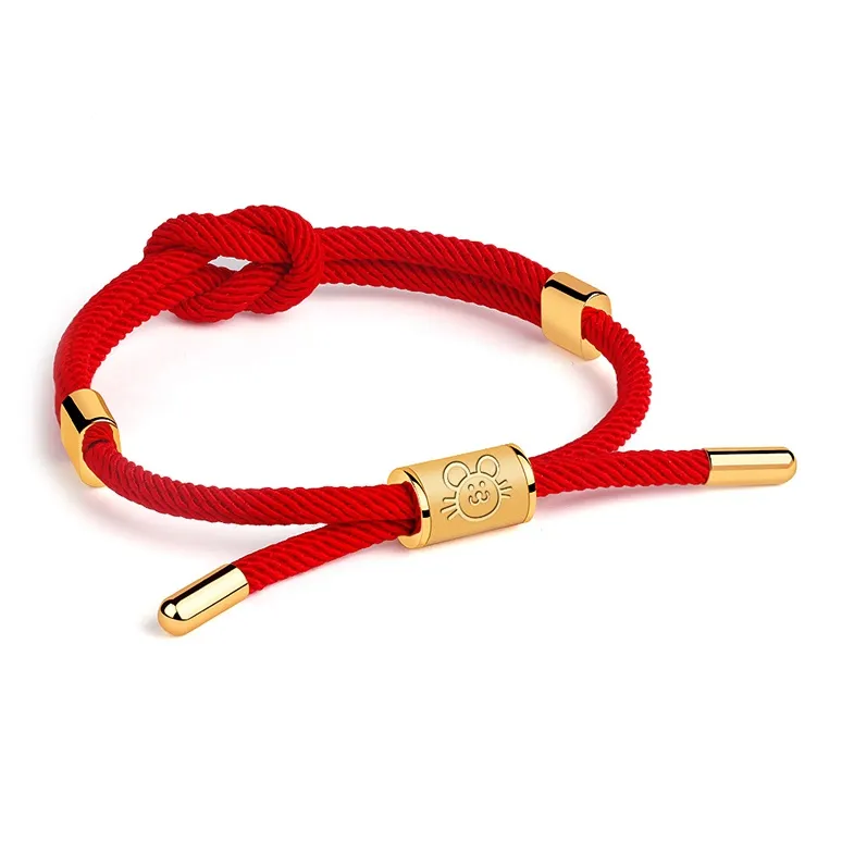 SUSOOK Сплав Красный Шнур Браслет Унисекс Красный Черный Золото