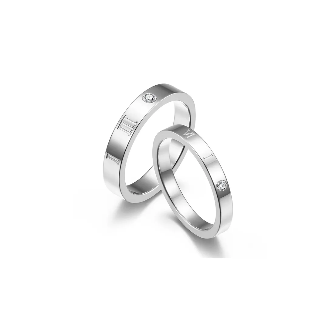 Zeroline Кольца из титанового стального сплава Унисекс