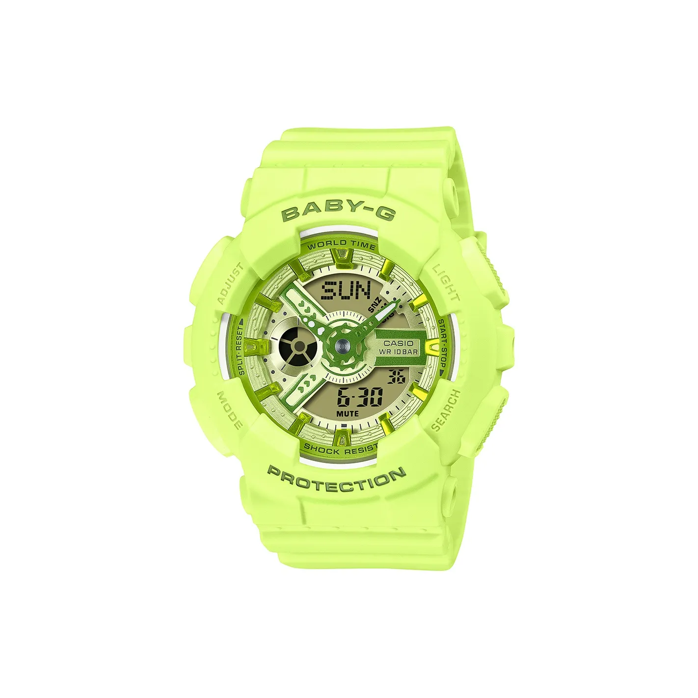 CASIO Кварцевый механизм Часы Унисекс Зеленый циферблат