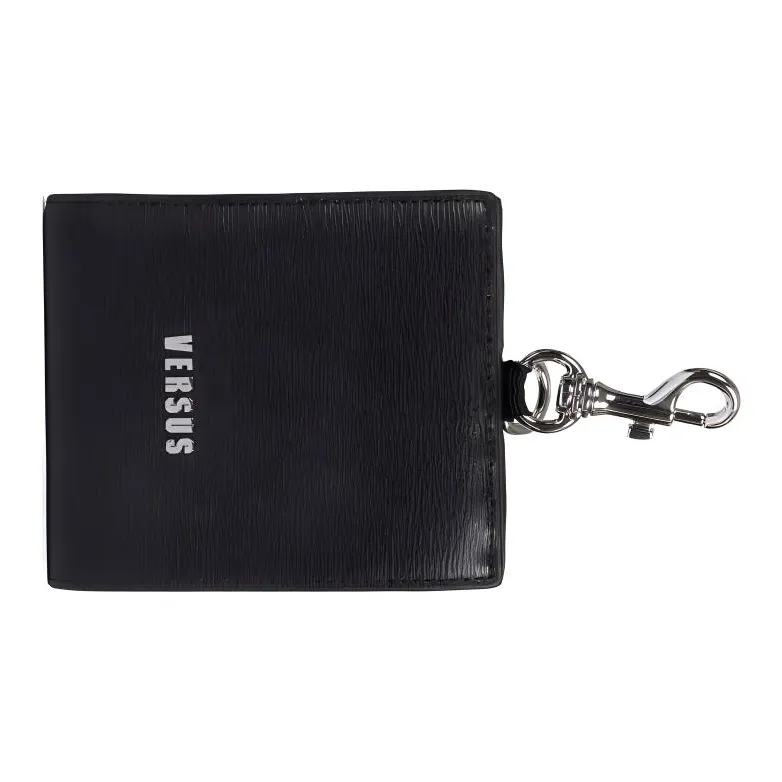 FANSIZHE Embossed Leather Coin Purse Wallet Men's Black