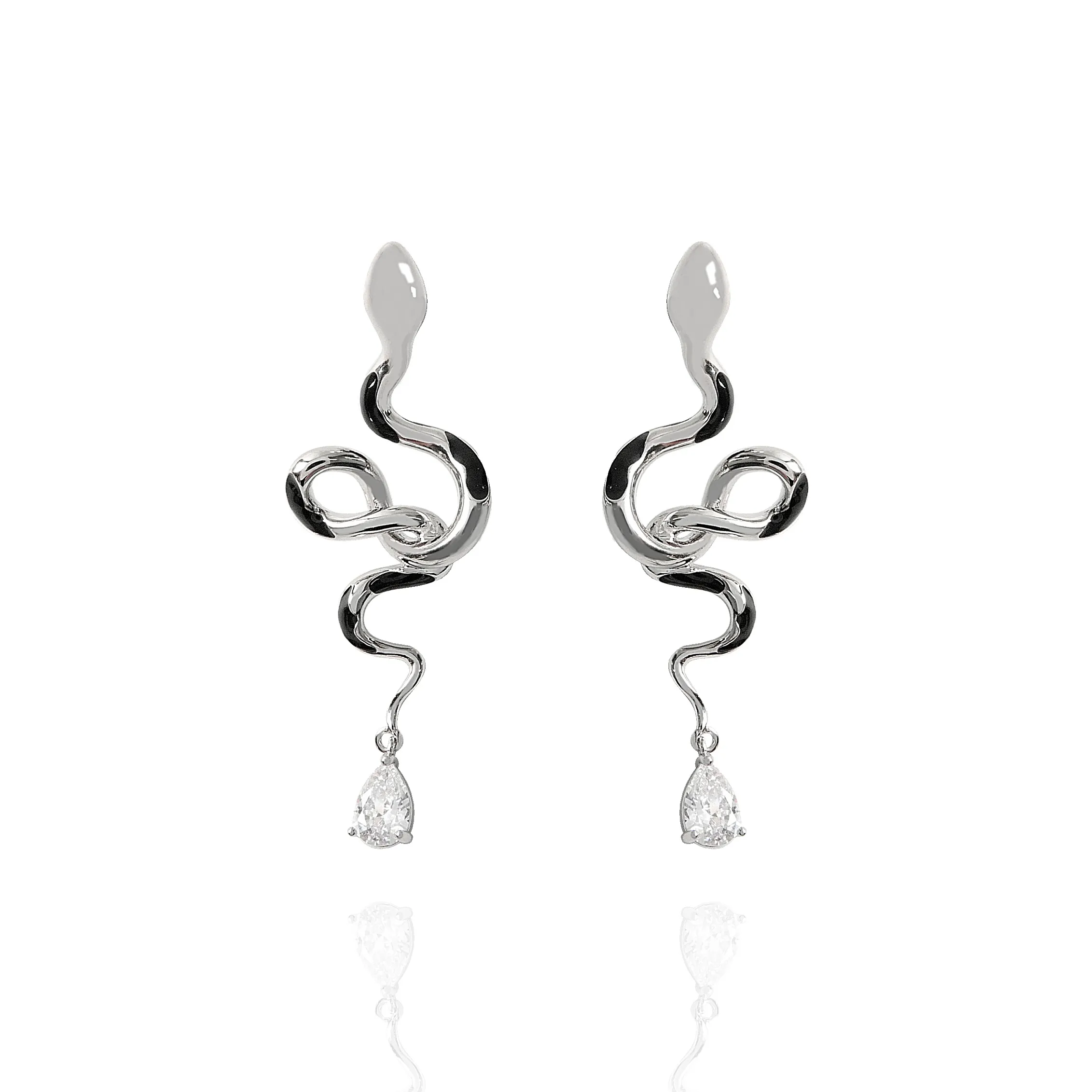 DREAM PARTY Медный сплав Синтетический кубический цирконий Серьги-гвоздики из серебра S925 Унисекс