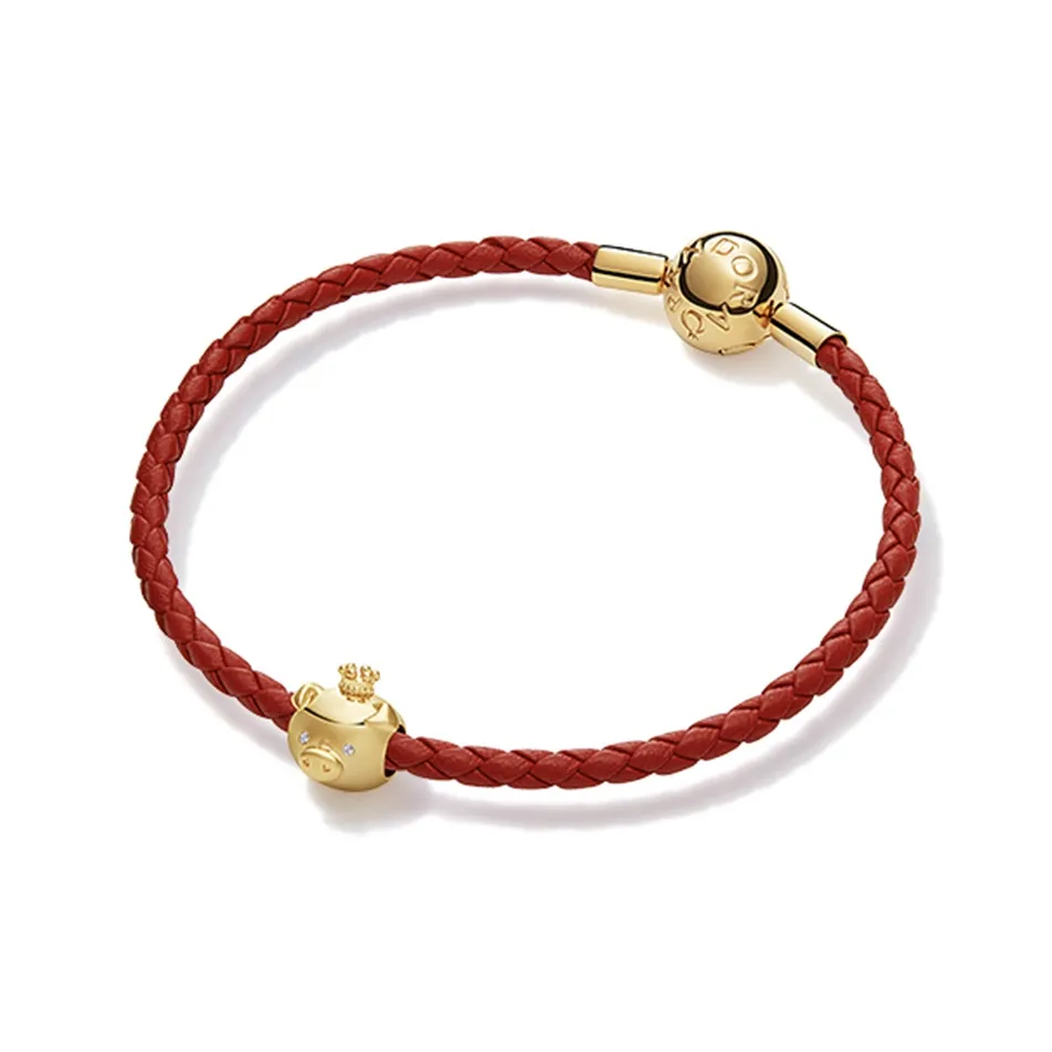 Pandora Кожа Браслеты Красный Женские