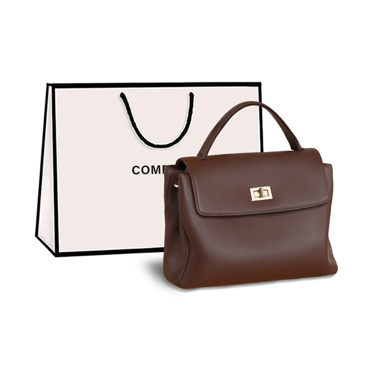 COMELY Коровья кожа с синтетической кожей курьерская сумка сумка через плечо сумка обычная женская шоколад