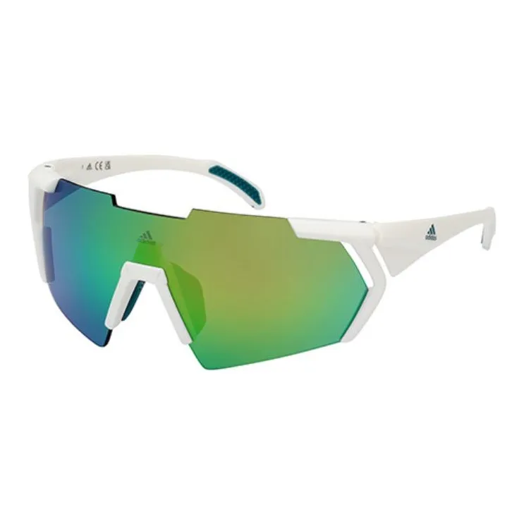Adidas Plastic Irregular Shape Sunglasses Unisex White