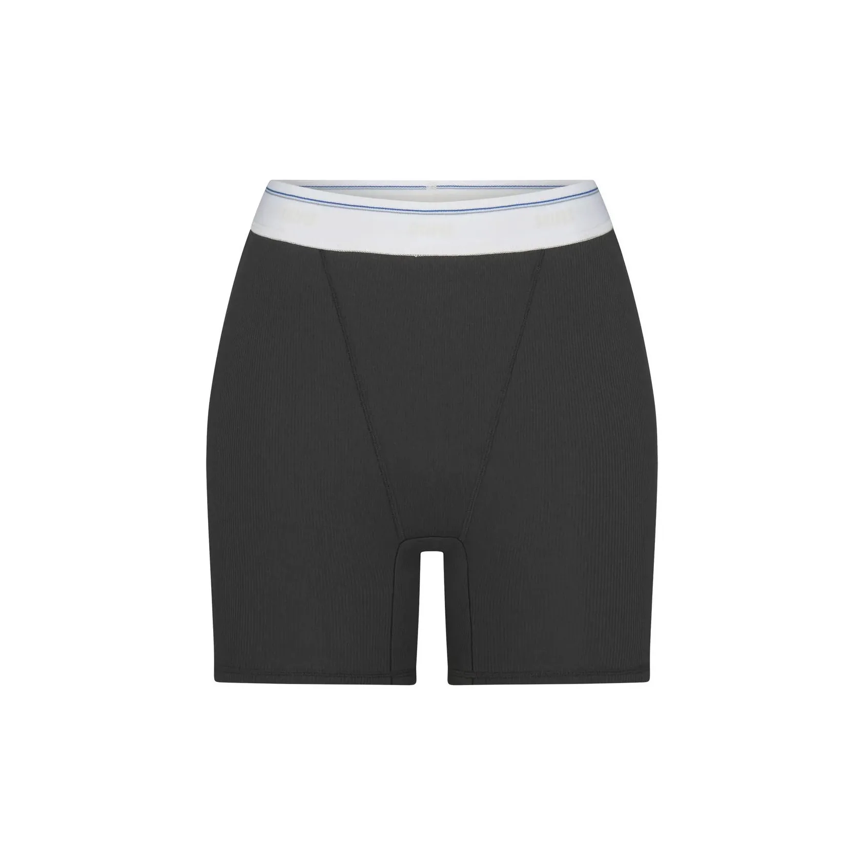 SKIMS FW24 COTTON Collection Хлопок Rib Boxers Женские SOOT Stripe Дымчатый Серый Полосы