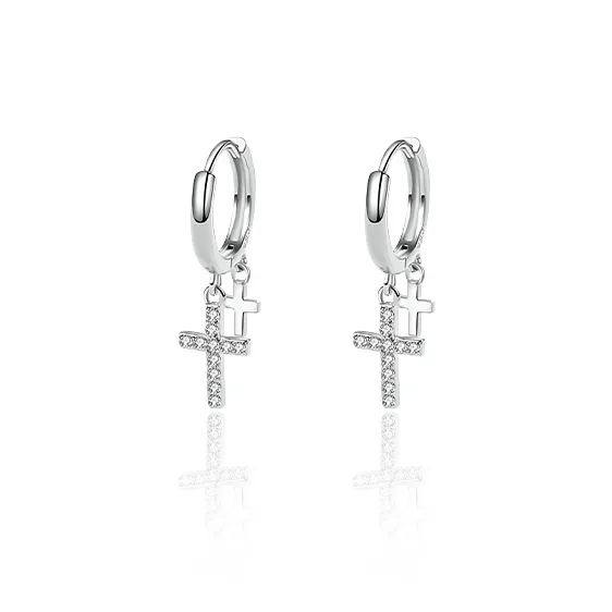 CANHUI Сплав Крест Серьги-гвоздики Мужской