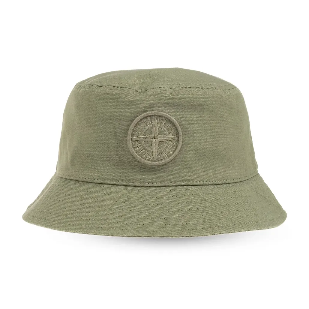 STONE ISLAND 100% Cotton Bucket Hats Kids' Green
