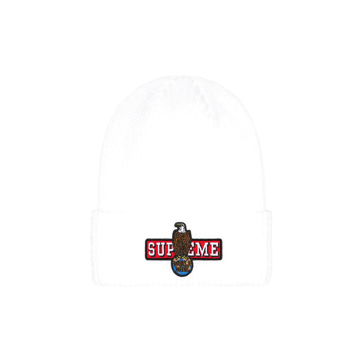 Supreme Acrylic Beanies Unisex White Supreme Акриловые Шапки-бини Унисекс Белый