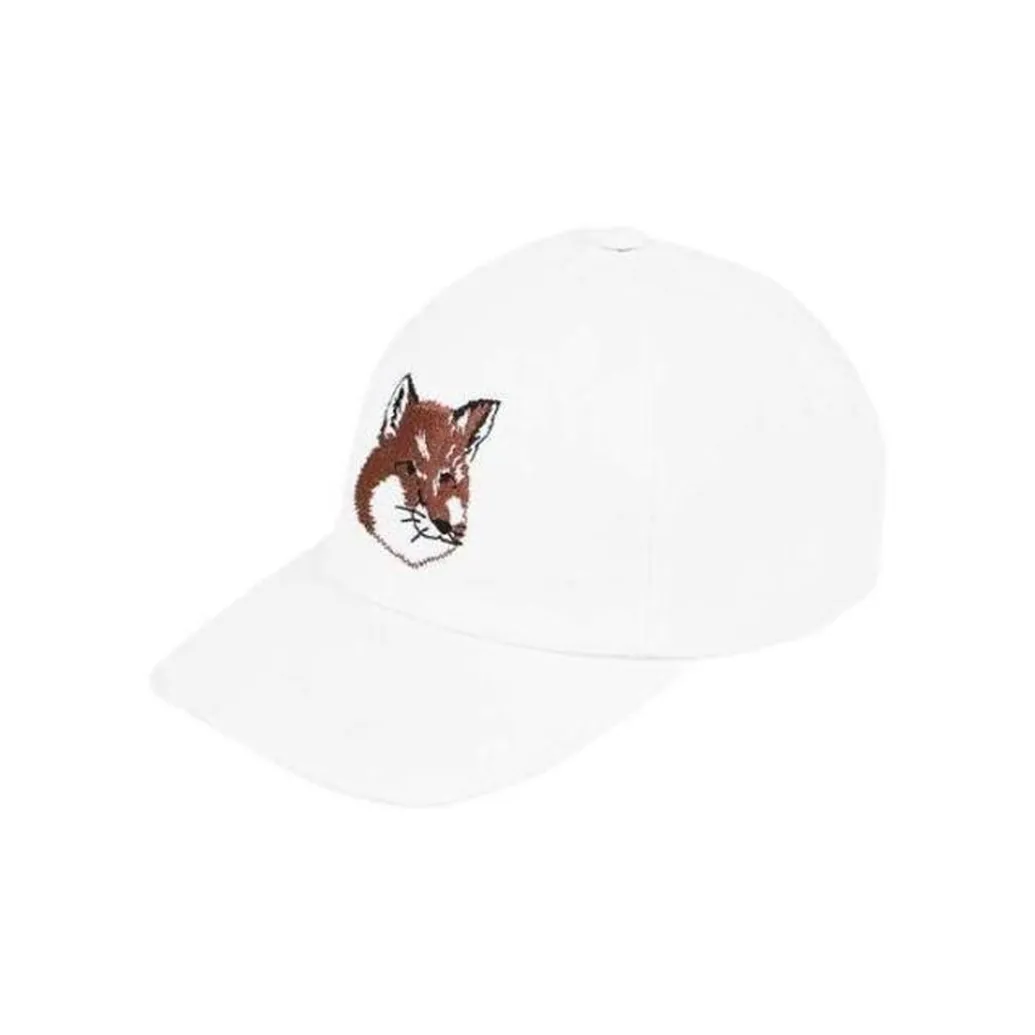 Maison Kitsune Baseball Caps Unisex White