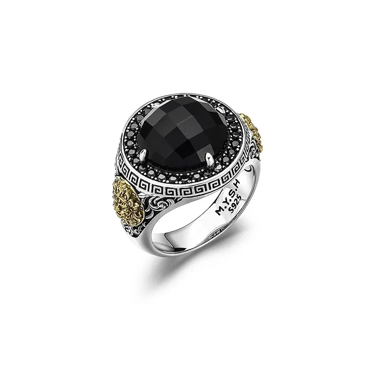 MYSH Agate & Chalcedony Rings Men's